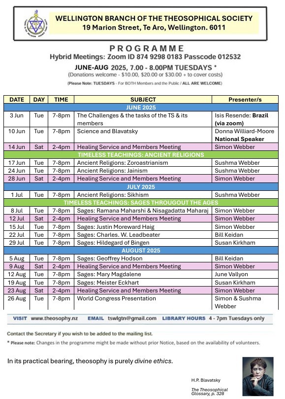 Programme June - August 2025