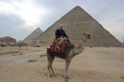 Camel and pyramid in Giza